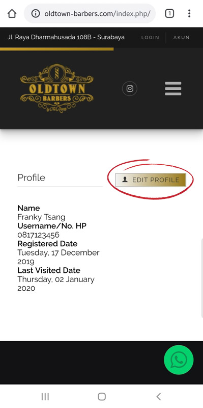 06 Edit Profile Oldtown Barbershop